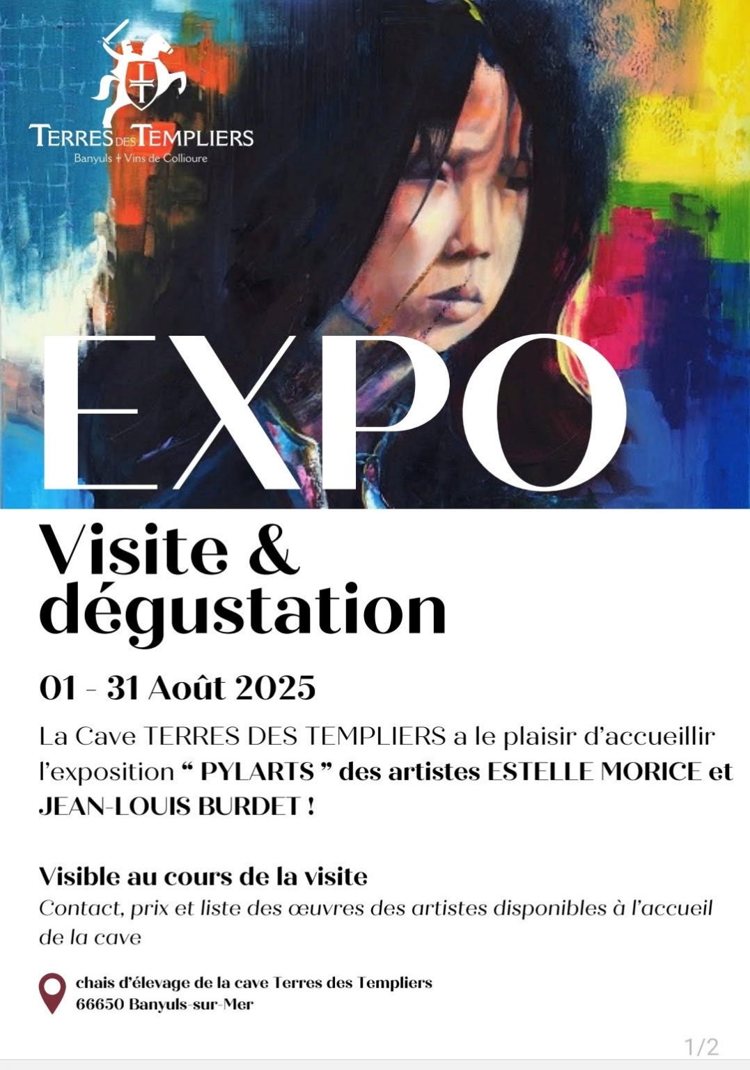 Affiche exposition terres des templiers